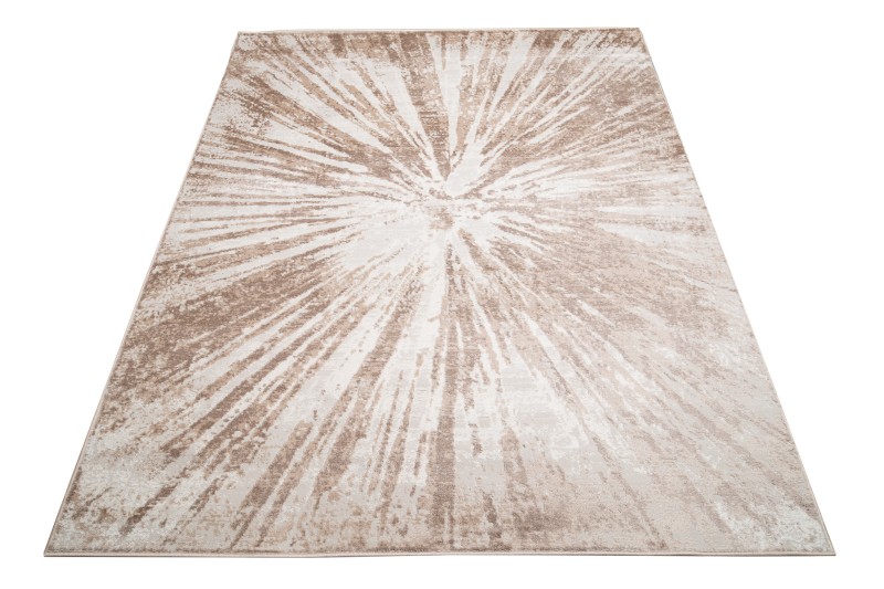 Dywan nowoczesny Portland D149E white/vizon rzut z ukosa
