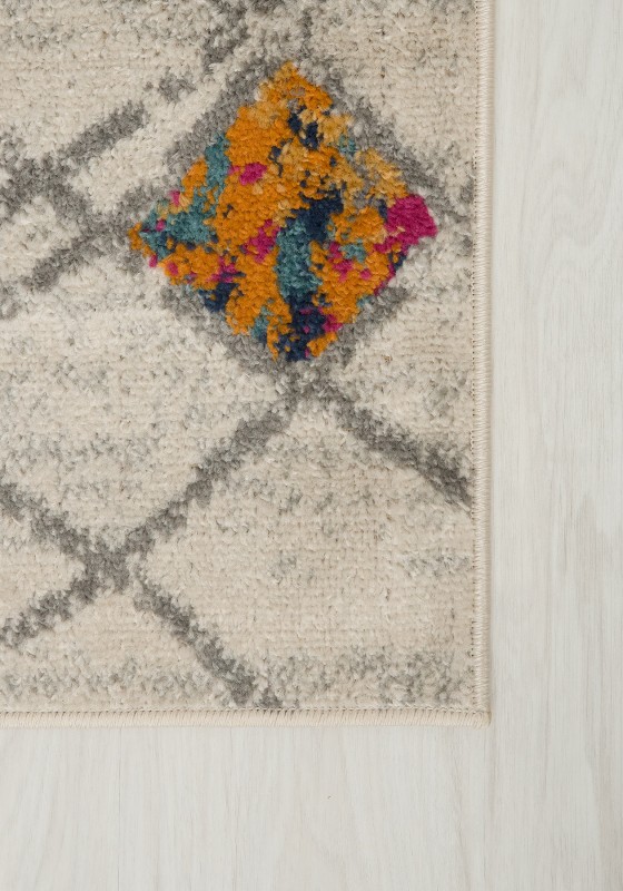 Dywan nowoczesny Denver Faa A892A white/orange runo