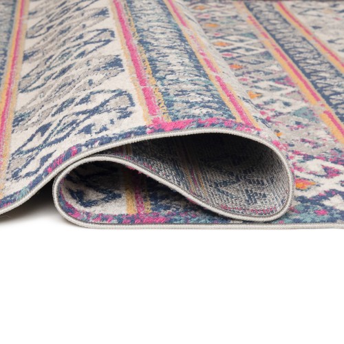 Dywan etno Denver Faa G004A white/dark blue spód