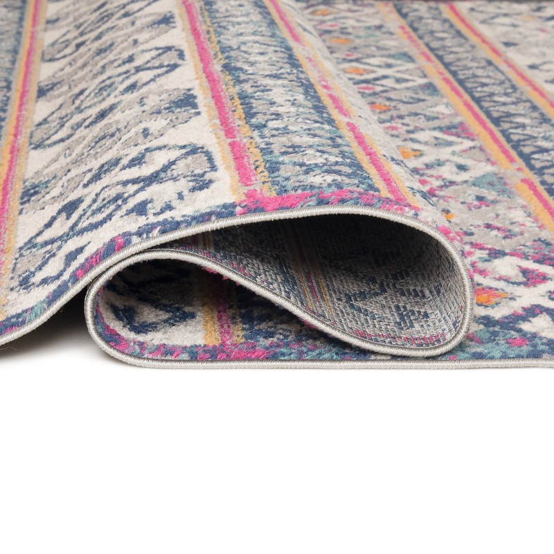 Dywan etno Denver Faa G004A white/dark blue spód