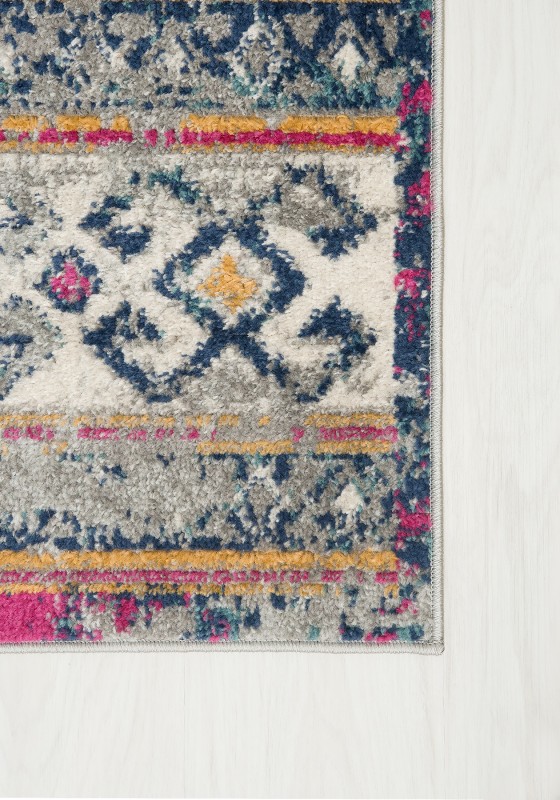 Dywan etno Denver Faa G004A white/dark blue runo