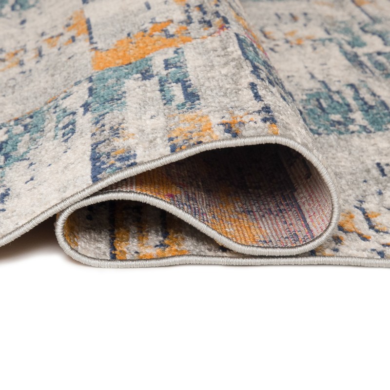 Dywan nowoczesny Denver Faa G053A white/dark blue spód