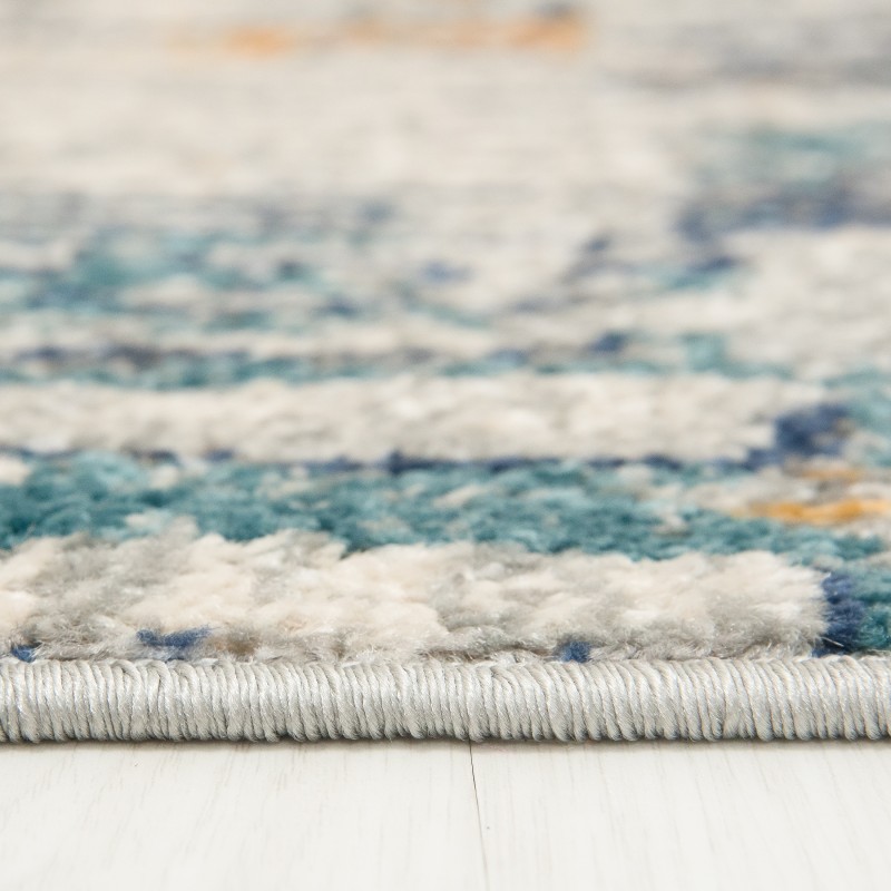 Dywan nowoczesny Denver Faa G053A white/dark blue obszycie