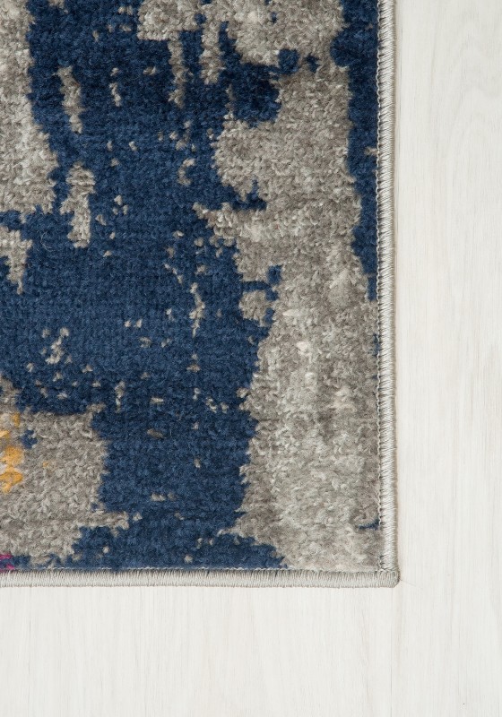 Dywan nowoczesny Denver Faa G039A white/dark blue runo