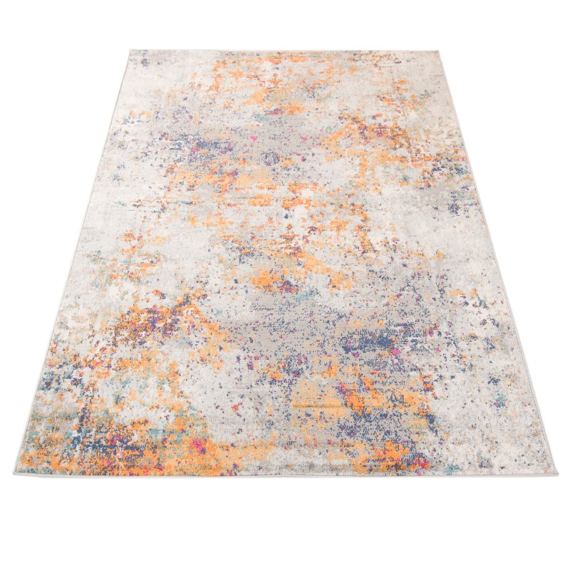 Dywan nowoczesny Denver Faa G029D white/dark blue rzut z góry