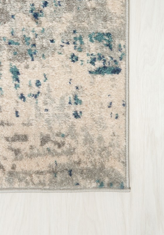 Dywan nowoczesny Denver Faa G029A white/dark blue runo