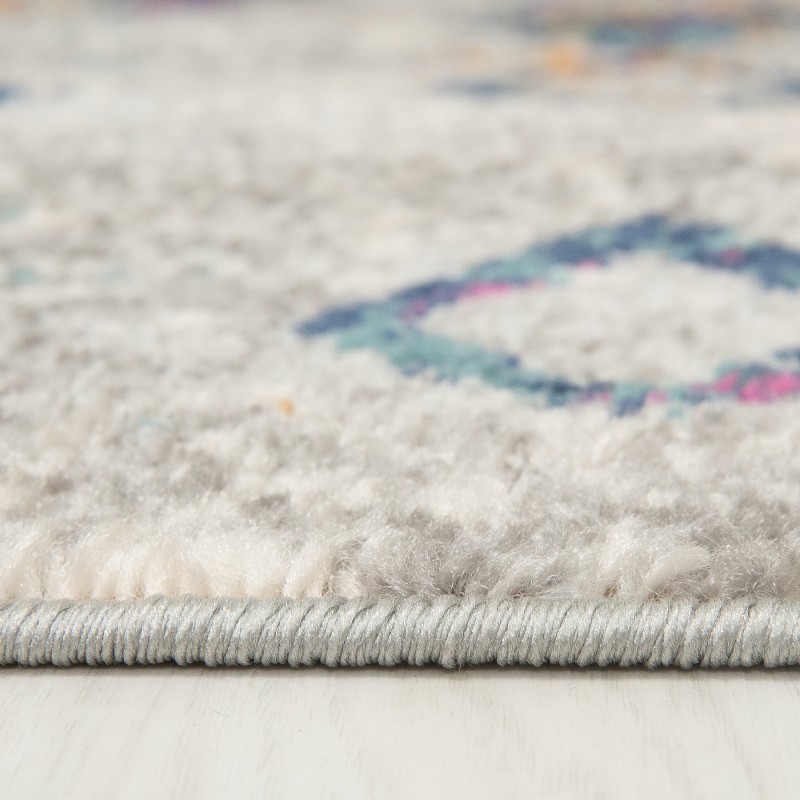 Dywan etno Denver Faa G025A white/dark blue obszycie