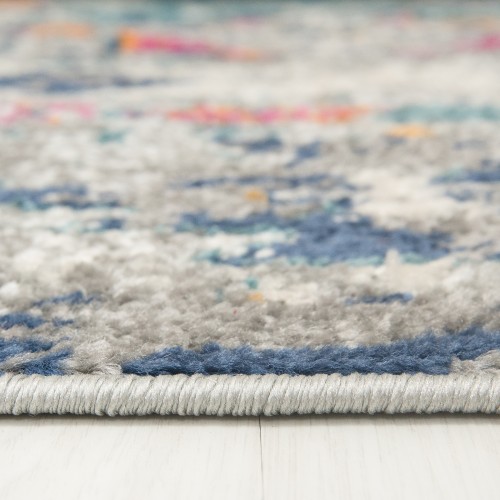 Dywan etno Denver Faa G003A white/dark blue obszycie