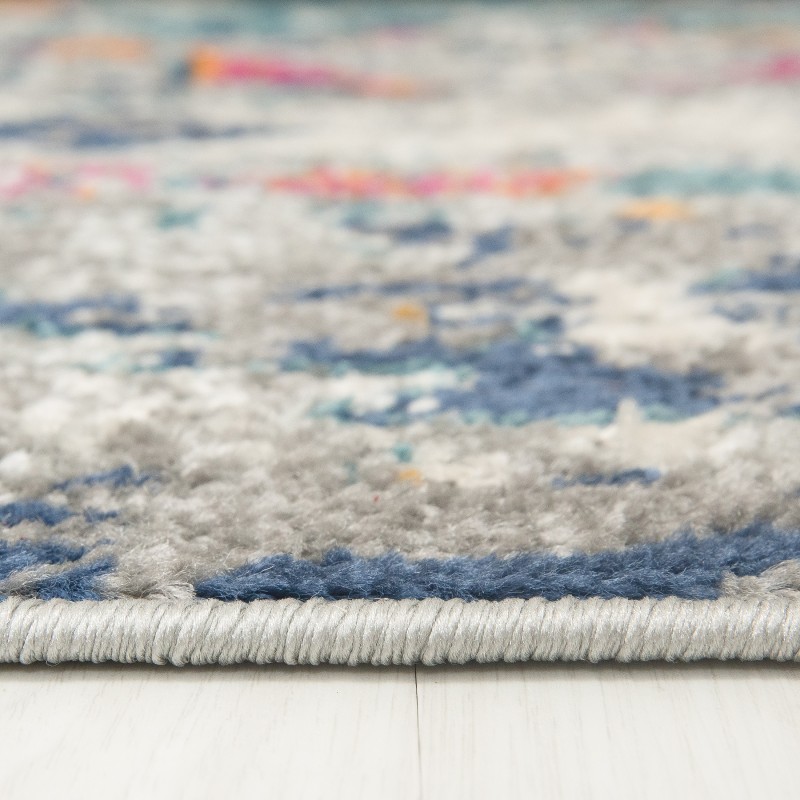 Dywan etno Denver Faa G003A white/dark blue obszycie