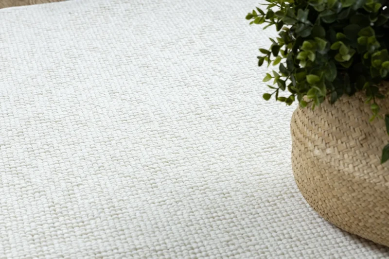 Dywan okrągły płaskotkany Casablanca Plus krem - runo