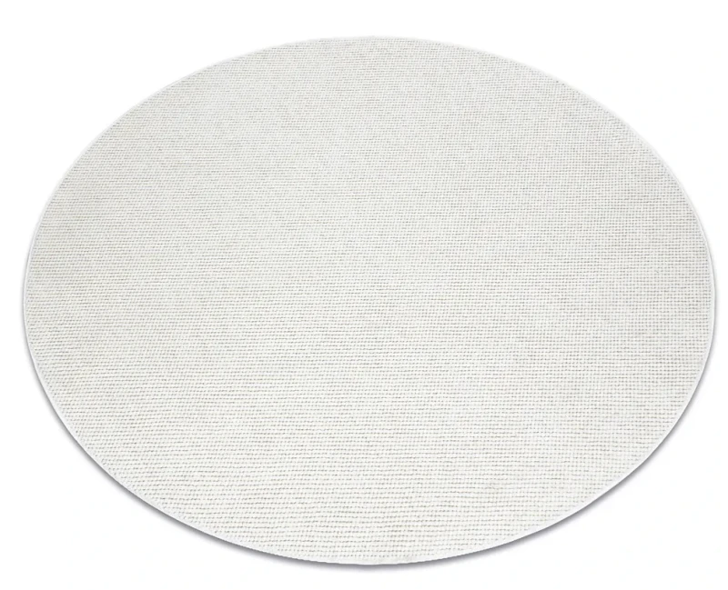 Dywan okrągły płaskotkany Casablanca Plus krem - rzut ukośny