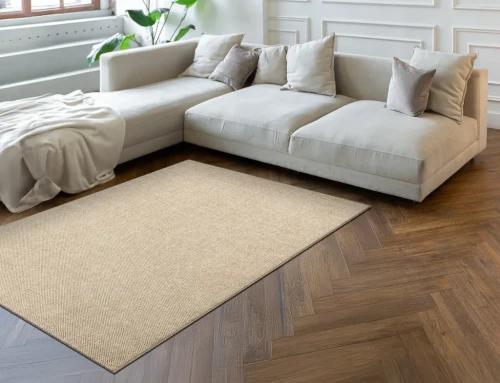 Dywan nowoczesny Casablanca Loom beż w salonie