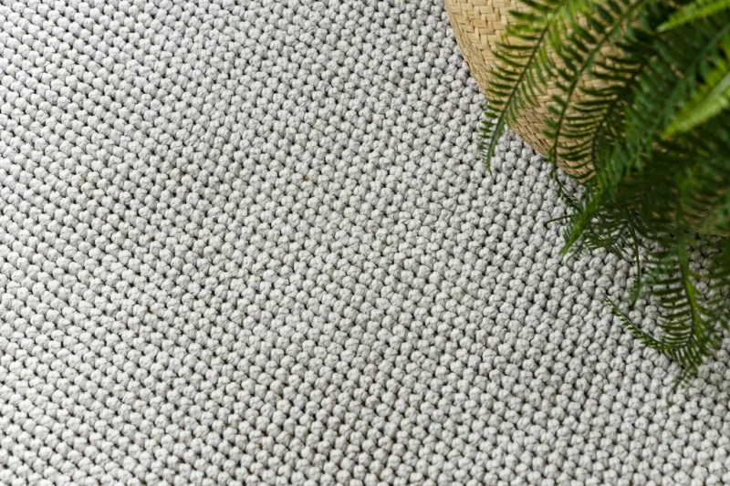 Dywan płaskotkany Casablanca Loom srebrny - pętelkowe runo