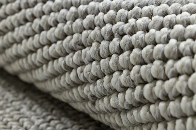Dywan płaskotkany Casablanca Loom srebrny - struktura runa