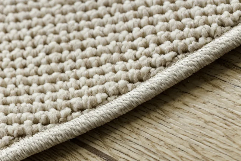 Dywan okrągły płaskotkany Casablanca Loom krem - brzeg
