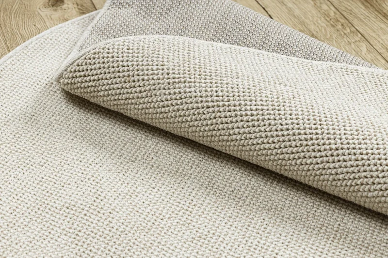 Dywan okrągły płaskotkany Casablanca Loom krem - wzór