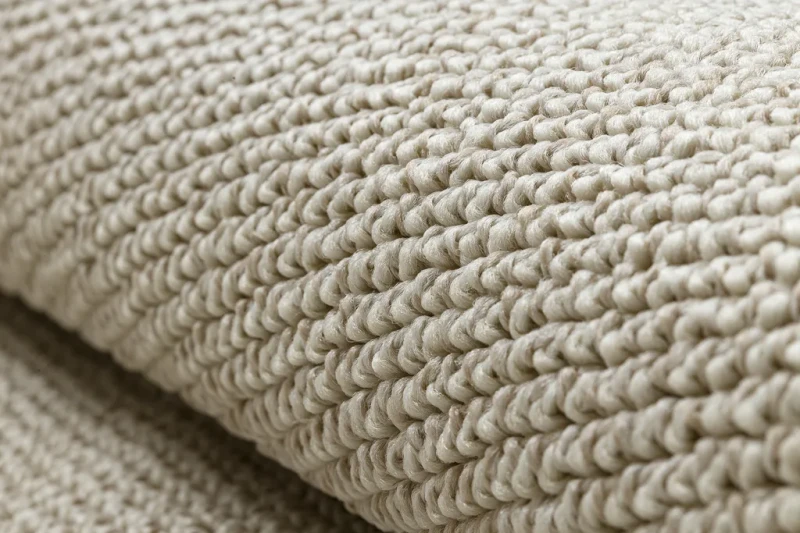 Dywan okrągły płaskotkany Casablanca Loom krem - splot runa