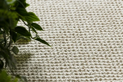 Dywan okrągły płaskotkany Casablanca Loom krem - runo