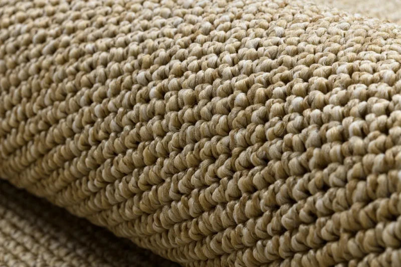 Dywan okrągły płaskotkany Casablanca Loom beż - splot runa