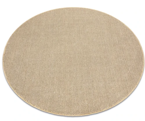 Dywan okrągły zewnętrzny Casablanca Loom beż - rzut ukośny