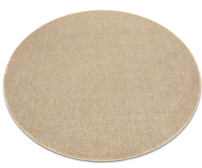 Dywan okrągły zewnętrzny Casablanca Loom beż - rzut ukośny