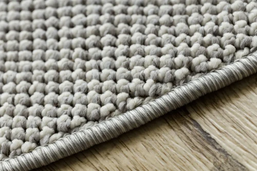 Dywan okrągły płaskotkany Casablanca Loom srebrny - brzeg