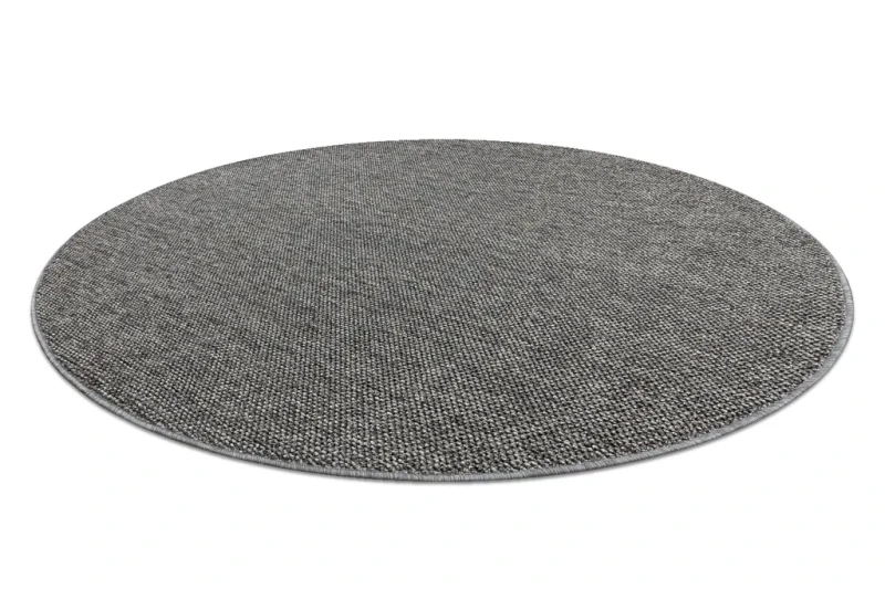 Dywan okrągły zewnętrzny Casablanca Loom szary - rzut z boku
