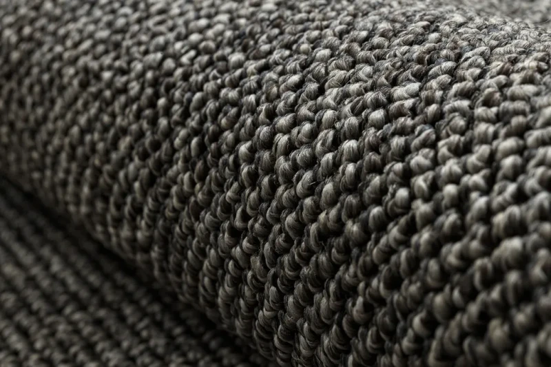 Dywan okrągły płaskotkany Casablanca Loom szary - splot runa