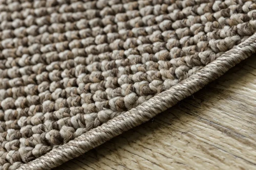 Dywan okrągły płaskotkany Casablanca Loom brąz - brzeg