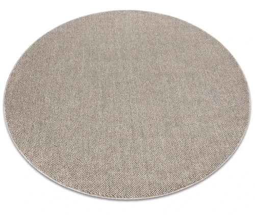 Dywan okrągły zewnętrzny Casablanca Loom brąz - rzut ukośny