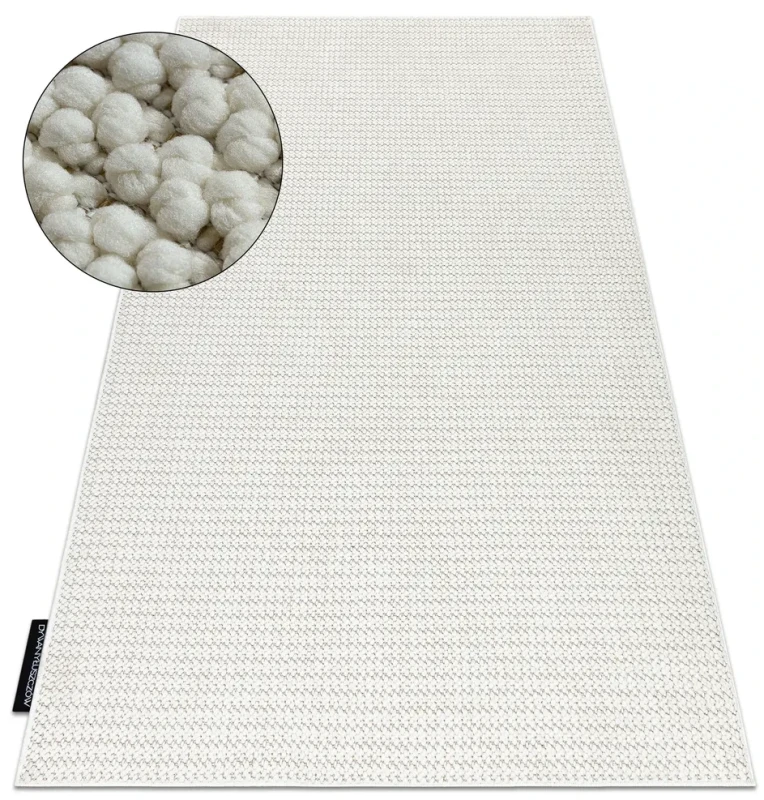 Dywan nowoczesny Casablanca Loop biały - rzut ukośny