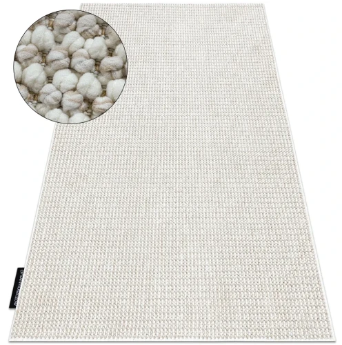 Dywan nowoczesny Casablanca Loop biało-beżowy - rzut ukośny