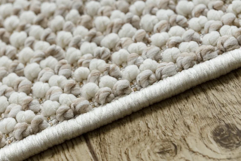 Dywan płaskotkany Casablanca Loop biało-beżowy - brzeg