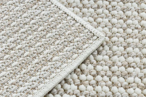 Dywan nowoczesny Casablanca Loop biało-beżowy - spód