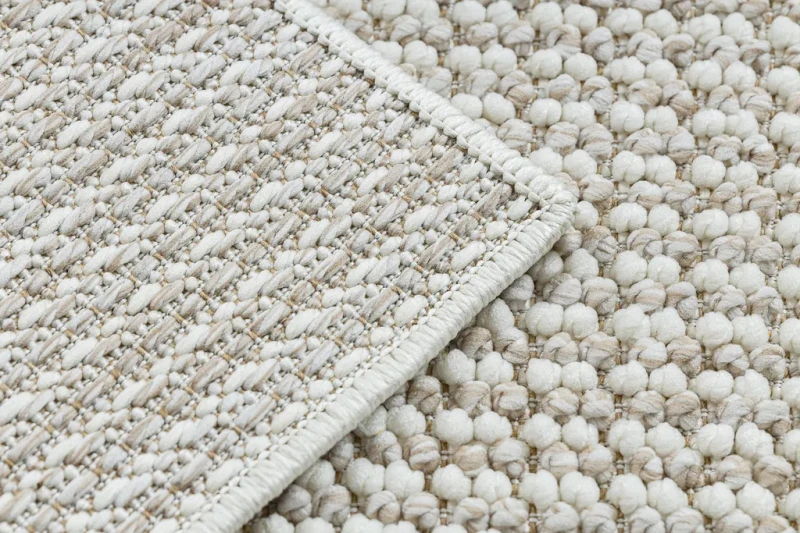 Dywan nowoczesny Casablanca Loop biało-beżowy - spód