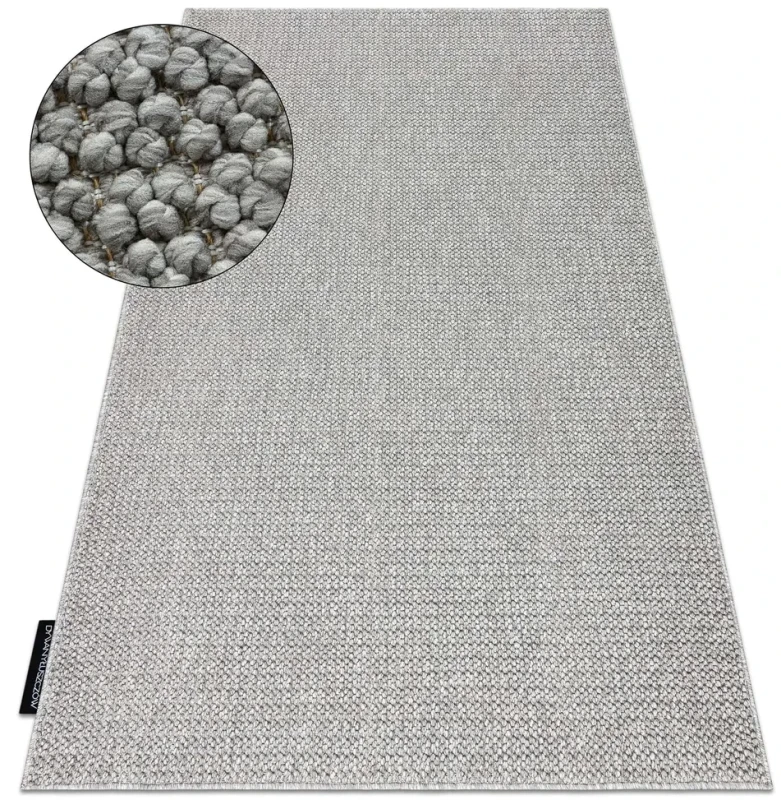 Dywan nowoczesny Casablanca Loop jasno szary - rzut ukośny