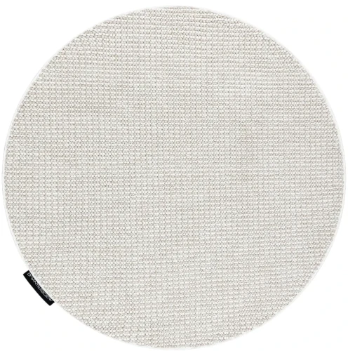 Dywan okrągły płaskotkany Casablanca Loop biało-beżowy