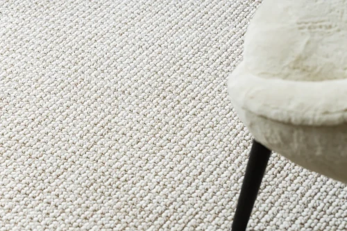 Dywan okrągły płaskotkany Casablanca Loop biało-beżowy - runo