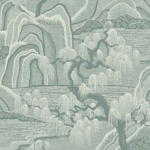 Tapeta z orientalnym wzorem Borastapeter Icons 3131 Indigo Garden.webp