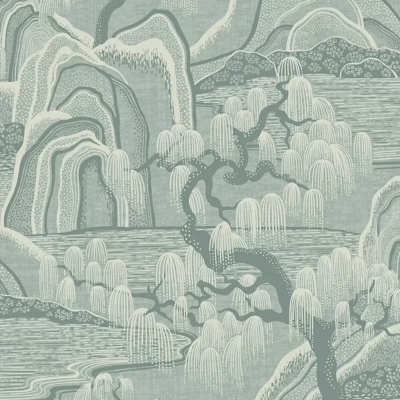 Tapeta z orientalnym wzorem Borastapeter Icons 3131 Indigo Garden.webp