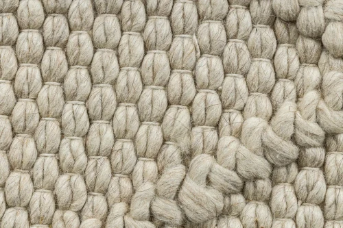 Dywan wełniany płaskotkany Tahar 99001B krem - zbliżenie runa