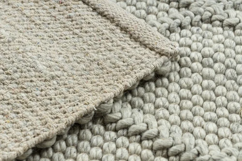 Dywan wełniany płaskotkany nowoczesny Tahar 99001C beż - spód