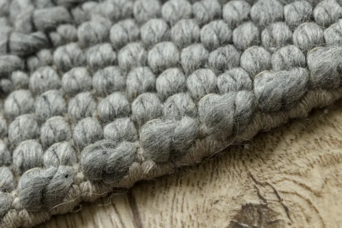 Dywan wełniany nowoczesny Tahar 99001G szary - brzeg