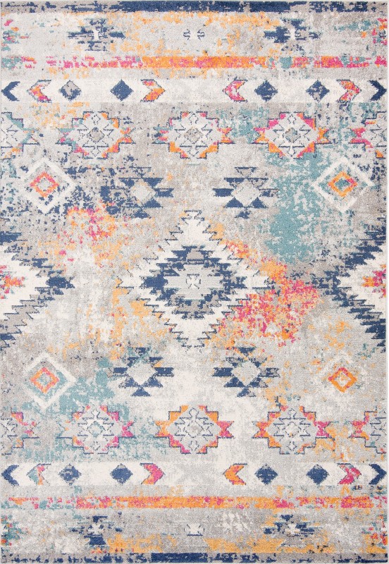 Dywan etno Denver Faa G003A white/dark blue