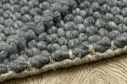 Dywan wełniany nowoczesny Tahar 99001K antracyt - brzeg