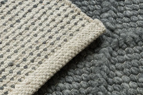 Dywan wełniany Tahar 99001K antracyt - spód