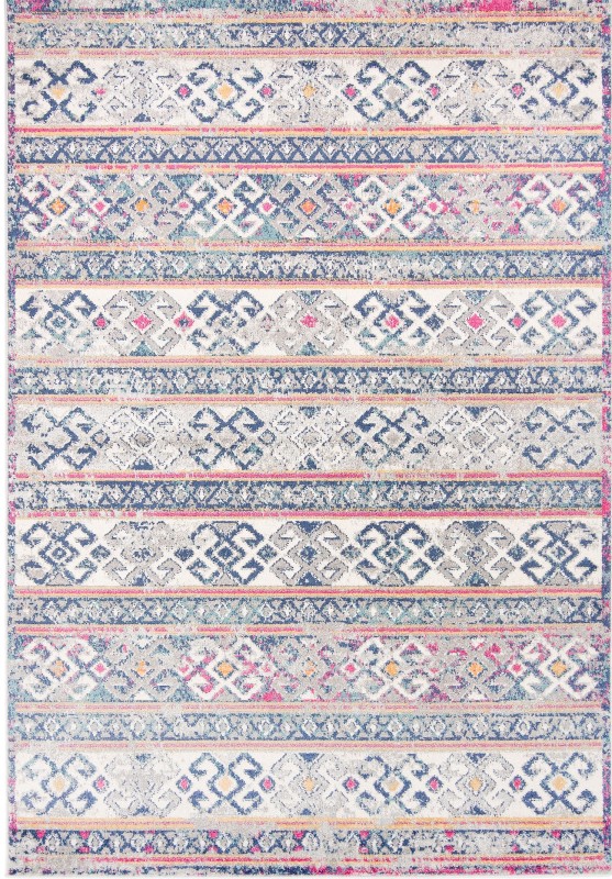 Dywan etno Denver Faa G004A white/dark blue