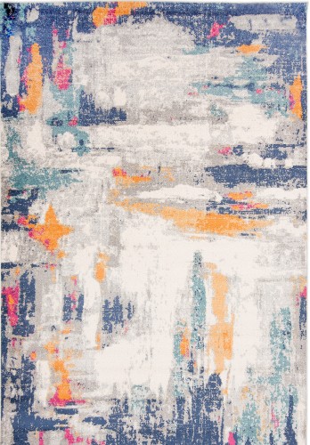 Dywan nowoczesny Denver Faa G039A white/dark blue