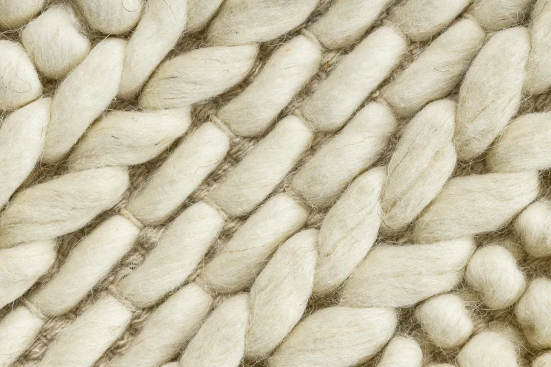 Dywan wełniany płaskotkany Tahar 99002B krem - splot