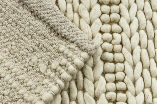 Dywan wełniany nowoczesny Tahar 99002B krem - spód